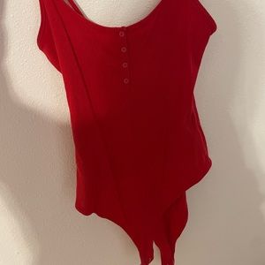 Red bodysuit
